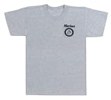 U.S.M.C Globe and Anchor T-Shirt, Grey, Small