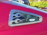 V-Tech 133980 Flames Style Sidewinders Chrome Side Window Cover