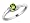 Peridot Ring with Diamonds in 10K White Gold, Size 5