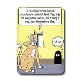 31X1FPnczwL. SL160  Rich Diesslins Funny Cat Cartoons   Cat Pest Control   Light Switch Covers   single toggle switch