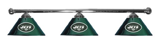 New York Jets Pool Table Light - Chrome Bar