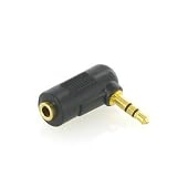 Winkel-Adapter 3,5-mm-Klinke (3-polig Stecker / 3-polig Kupplung)