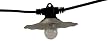 Table in a Bag SL3507BLK European Cafe Commercial String Lighting with Galvanized Shades, 35-Feet, 7 Lights, Black