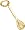 Whisk Charm, Gold Plated Silver