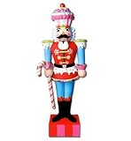 Glitterville Christmas Colonel Cupcake Nutcracker Figurine, 9 Inches Tall