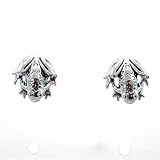 Sterling Silver Frog Stud Earrings, #11514