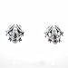 Cute Little Sterling Silver Frog Stud Earrings, #11514