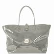Dooney Bourke Large Patent Leather Cindy Bag Tote Grey