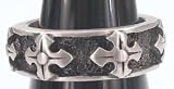 MALTESE IRISH CROSS Crosses Silver Tone PEWTER RING Band