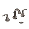 Moen T6420ORB Eva Two-Handle High Arc Bathroom Faucet without Valve, Oil Rubbed Bronze