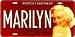 Search : Marilyn Monroe License Plate Collector Series - MARILYN - America's Sweetheart