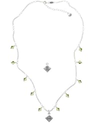 2-D "Bad Hair Day" with Girl on a Peridot Crystal Waterfall Necklace [Jewelry]