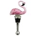 LS Arts Tiki Pink Flamingo Wine Bottle Glass Art Topper Stopper