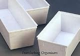 Deep Interlocking Drawer Organizer - 4 x 4 x 3 - White by Dial Industries