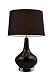 Mary-kate and Ashley Continuum Table Lamp.  Black ceramic lamp with chrome accents.  ...