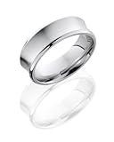 Cobalt Chrome, Concave Satin Center Polished Edge Wedding Band (sz 10)