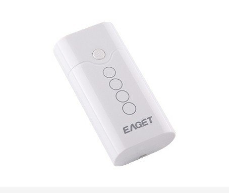 Eaget 5200mAh LED Touch Light Backup External Battery Pack Charger High Capacity Power Bank Charger Rechargeable Charger for iPhone 5 4S 4 3GS 3G,iPod;Android Smartphones: HTC Sensation / Samsung Galaxy S3,S3,Samsung Galaxy Series Smartphones / Motorolaoid / LG Optimums,PSP,MP3 MP4 MP5 Players,Digital Cameras,DV Recorders,PSP,Nintendo DS,Kindle Fire,Kindle Touch,Nook Color White.