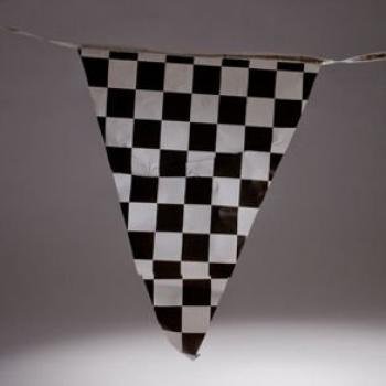 100 Ft Black White Checkered Flags Banner Pennant Car Racing Kid's Toy