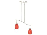 Kenroy Home 44303Bs-Lava Medici Convertible 2 Light Pendant, Red White Lava Swirl