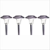 Westinghouse Solar Lighting 396004-97 Kimberley Four Piece Solar Light Set in Hammered Pewter