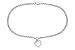 1/10 Carat Diamond 14K White Gold Heart Bracelet