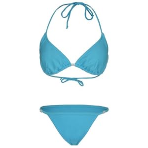 Buy KALI GIRLZ Turquoise Triangle Top Bikini by KALI GIRLZ