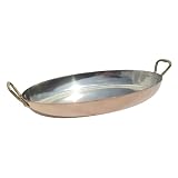 Mauviel Cuprinox Pour La Table 11.8-Inch Oval Pan with Bronze Handle