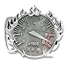 Flaming Rpm Gauge Belt Buckle