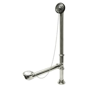 Buy Kingston Brass CC2091 Vintage Tub Drain with Rubber Stopper, Chrome by Kingston Brass now!
