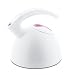 Copco Karim Life 2-3/4-Quart Teakettle, White Enamel on Steel with Pink Handle