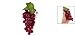 uxcell Plastic Artificial Cluster Grapes Fruit Decorative Red