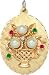 Tree of Life Basket on Oval Disc, 14K Gold Charm