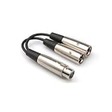 Y Cable Xlr3F To Dual Xlr Male With White Earbud Headphones