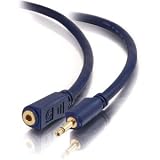 C2G / Cables to Go 40628 Velocity 3.5mm Male/Female  Mono Audio Extension Cable, Blue  (25 Feet/7.62 Meters)