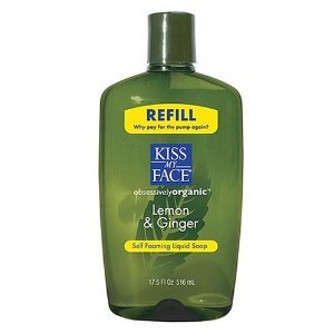 Kiss My Face Organic Lemon & Ginger Self Foaming Liquid Soap Refill, 17.5-Ounce Bottles (Pack of 3)