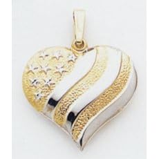 American Flag Heart Charm -K288 by 
