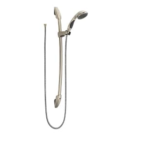 Delta Faucet 56713-NN Three-Function Wall-Mount Hand Shower on a Slide Bar with 69-Inch... by 