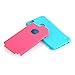 iPhone 6 Case, oneCase™ Hybrid High Impact Shockproof Protective Case Hard Plastic+Soft Silicon Rubber Armor Defender Case Cover for Apple iPhone 6 4.7 inch Screen with Stylus & Screen Protector (2 piece-Rose Red/Blue)