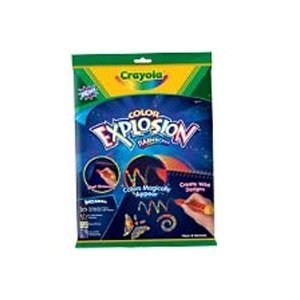 Crayola Color Explosion Rainbow, Spiral Book / 3 Markers / Stencil - 1 Each
