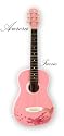 Luna Aurora Faerie Mini Acoustic Guitar, Candy Pink