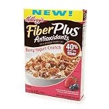 Kellogg's Fiber Plus Antioxidants Berry Yogurt Crunch Cereal, 15.3 oz. (Pack of 4)