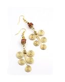 Jewelry Locker Three Flowers Brass Earrings