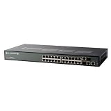 1U 24-PORT 10/100/1000 Managed Switch Including 2 Combo Uplink Ports (SFP/RJ-45)