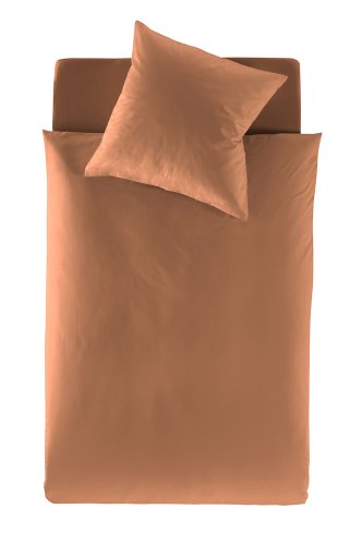 Irisette 319757 Bettw&auml;sche Paris 8000, 200 x 220 cm mit 2 Kissen 70 x 90 cm, rost