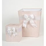 Moire' Tissue Cover & Wastebasket Set