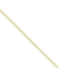 1.15mm, 14 Karat Yellow Gold, Cable Rope Chain - 24 inch