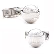 Sterling Silver Baseball Cufflinks