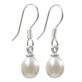 6mm White Freshwater Pearl Drop Earrings (Gift Box)