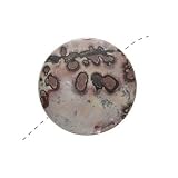 Picture Agate Grey Pink Round Disc Focal Pendant Beads 40mm (x1)