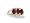 14K White Gold Genuine Oval Garnet 3-Stone Ring - Size 4